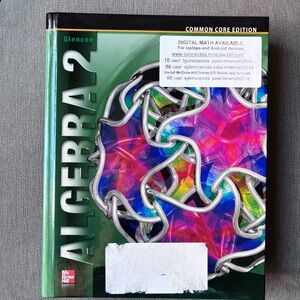 McGraw Hill education Glencoe Algebra 2 Textbook common core edition